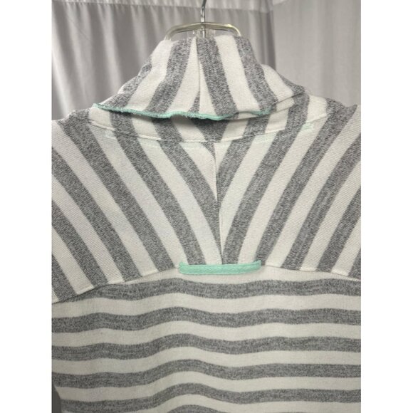 GIRLS Youth 90 Degree Girl Sz M 10 Gray Striped Open Sweatshirt Cardigan Top - Picture 6 of 9